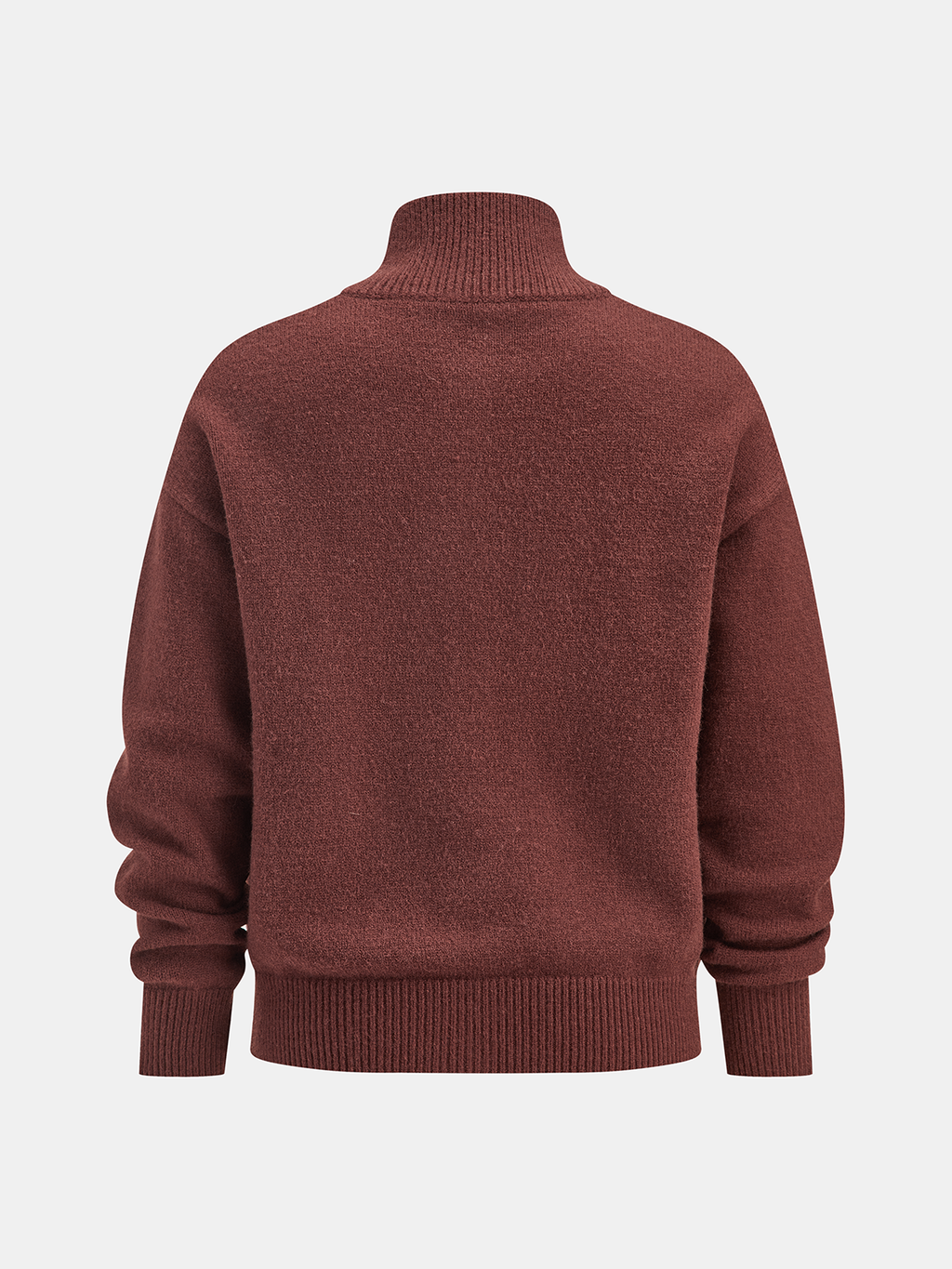 Metal Button Stand Collar Knit Cardigan