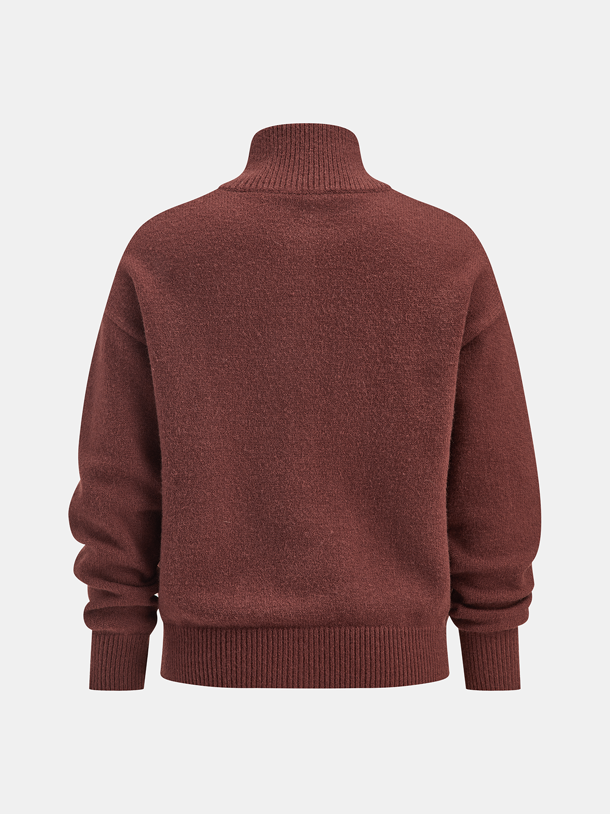 Strickjacke mit Stehkragen und Metallknöpfen