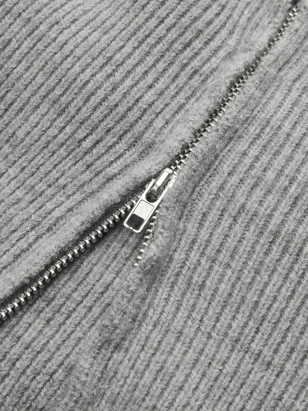 Gilet en maille sans manches à col montant zippé