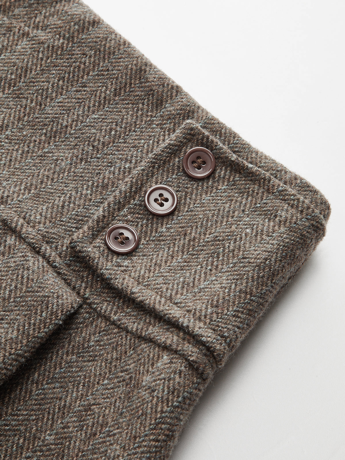 Fischgrat-Tweed Falten-Minirock