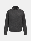Langärmliger Strickpullover mit Kragen