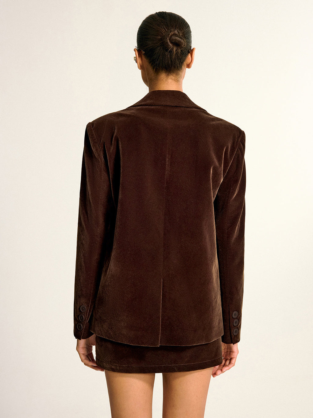 Blazer en velours à col châle