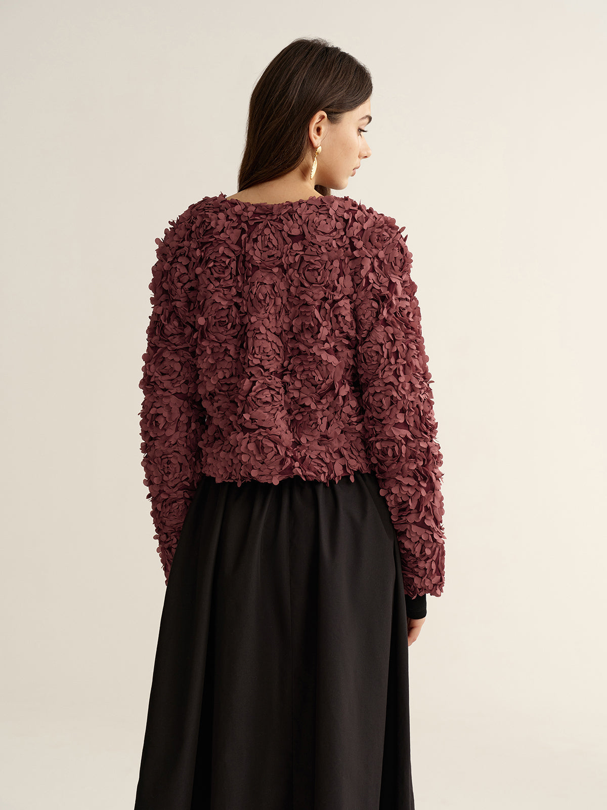 3D-Blumen-Cropped-Jacke