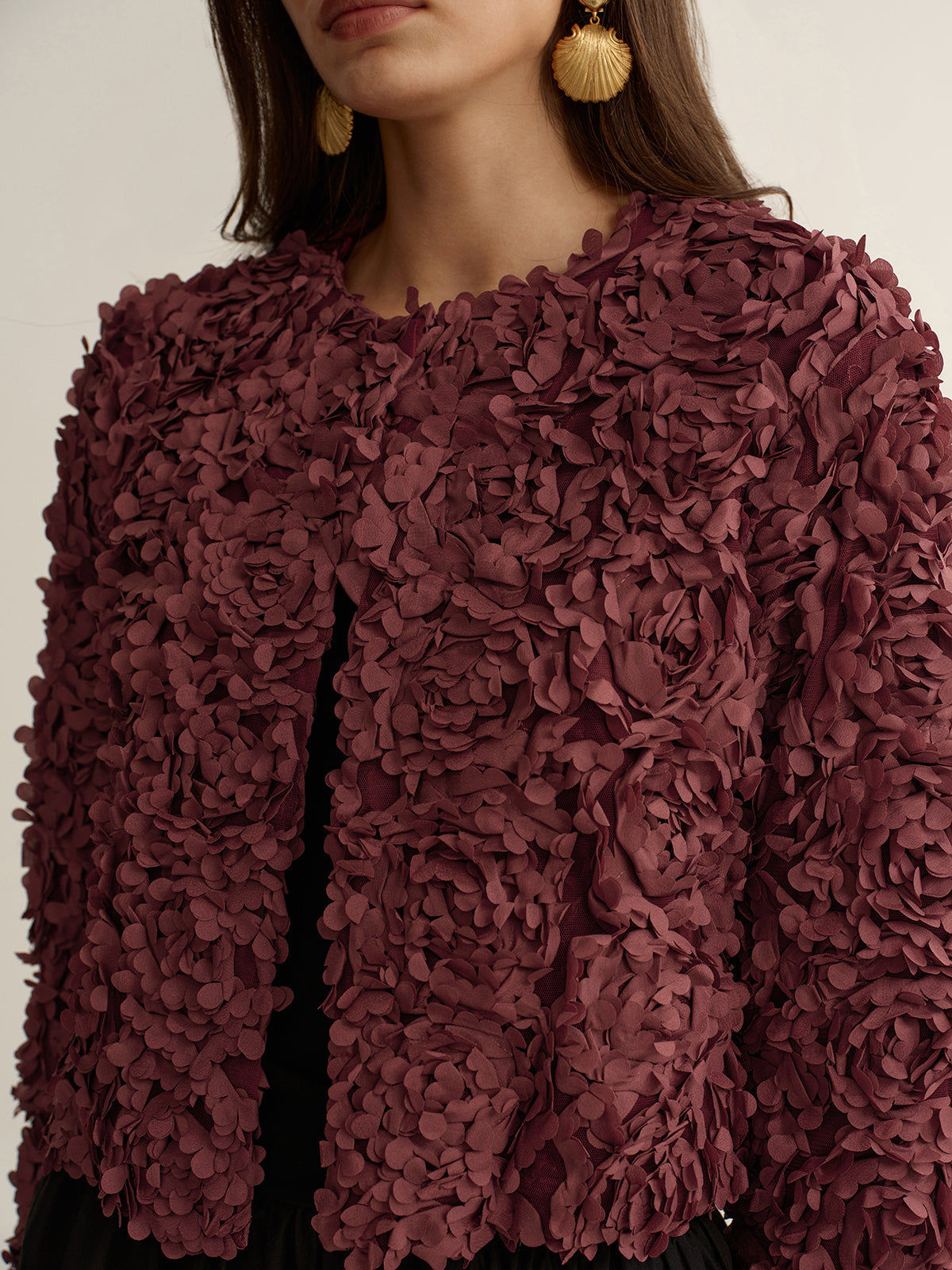 3D-Blumen-Cropped-Jacke