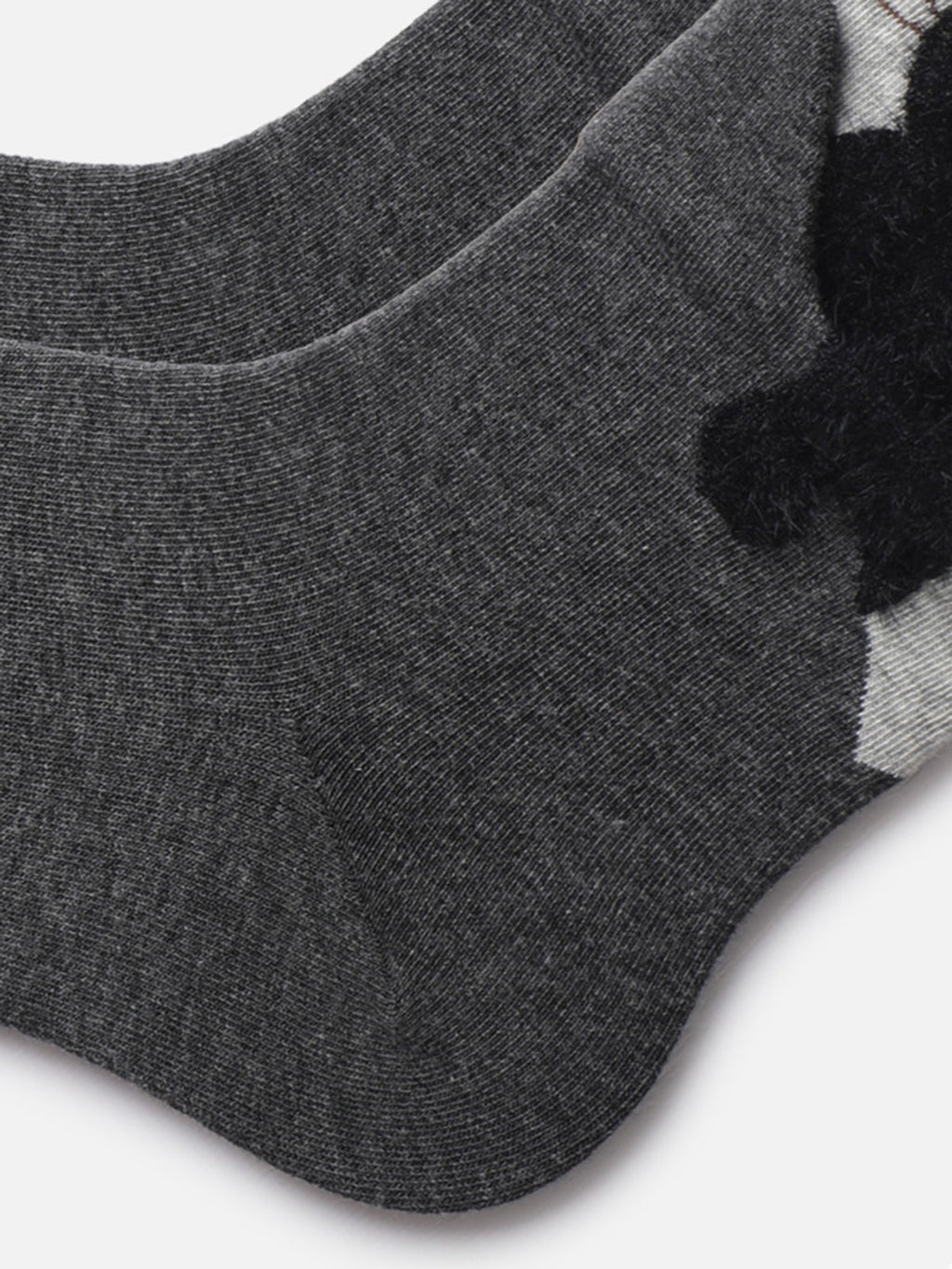 Chaussettes mi-mollet avec motif de chat détaillé
