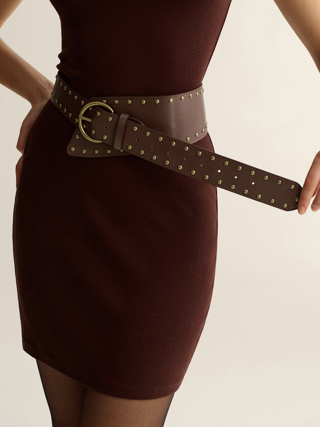 PU Leather Studded Belt