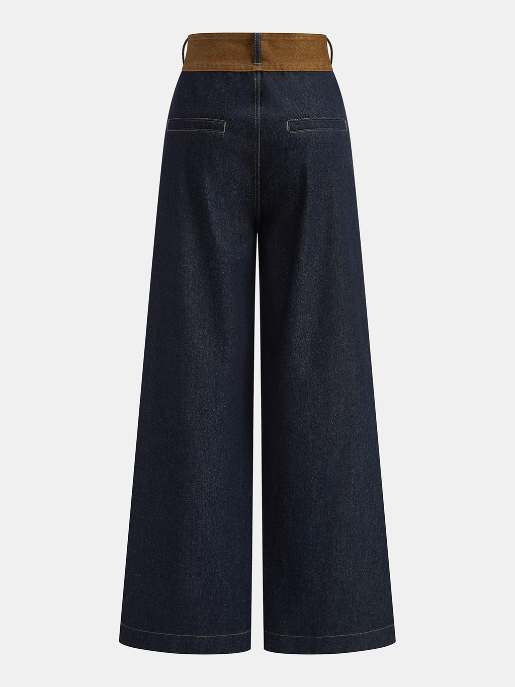 Jeans mit geradem Bein und kontrastierendem Bund