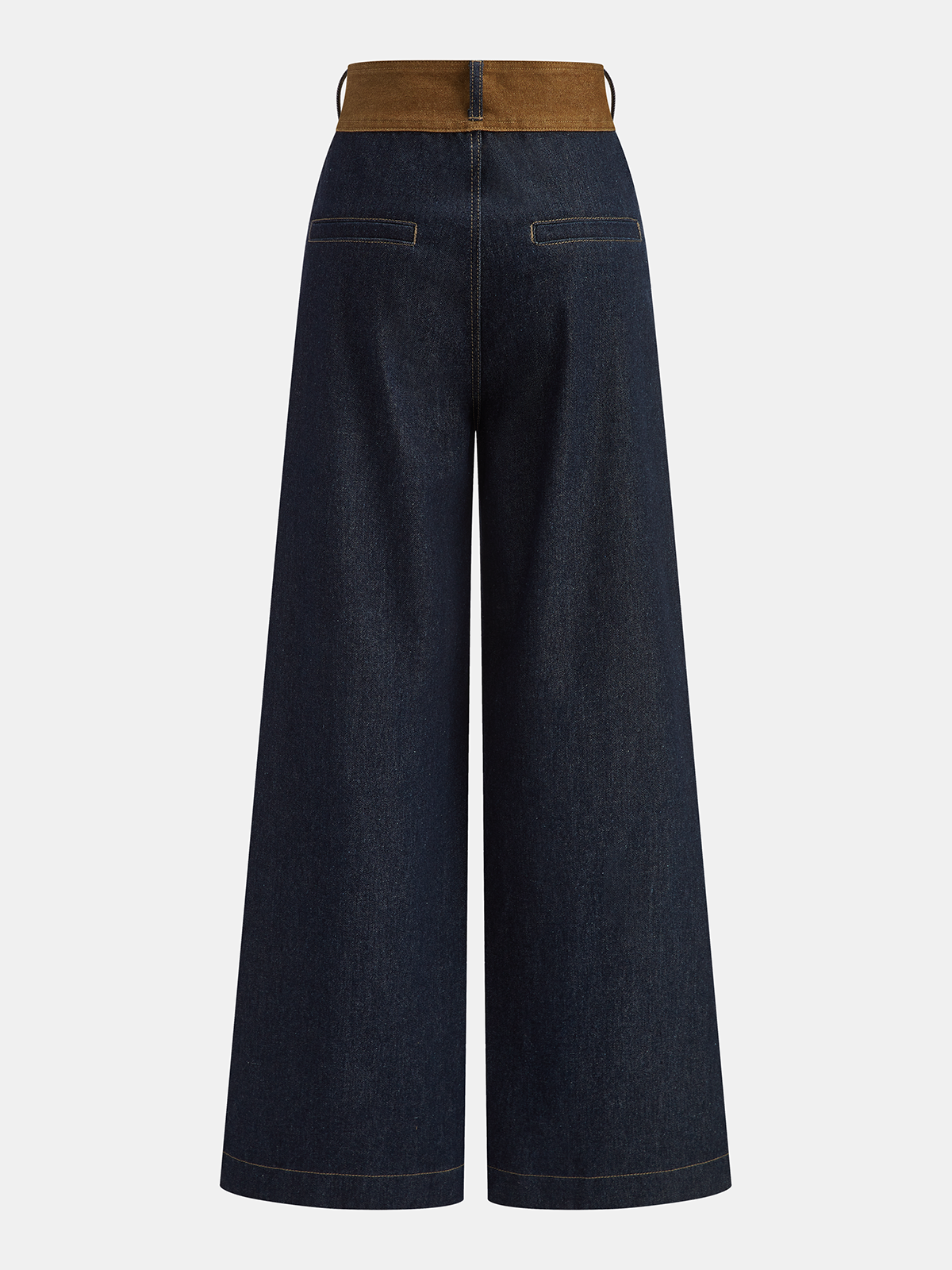Jeans mit geradem Bein und kontrastierendem Bund