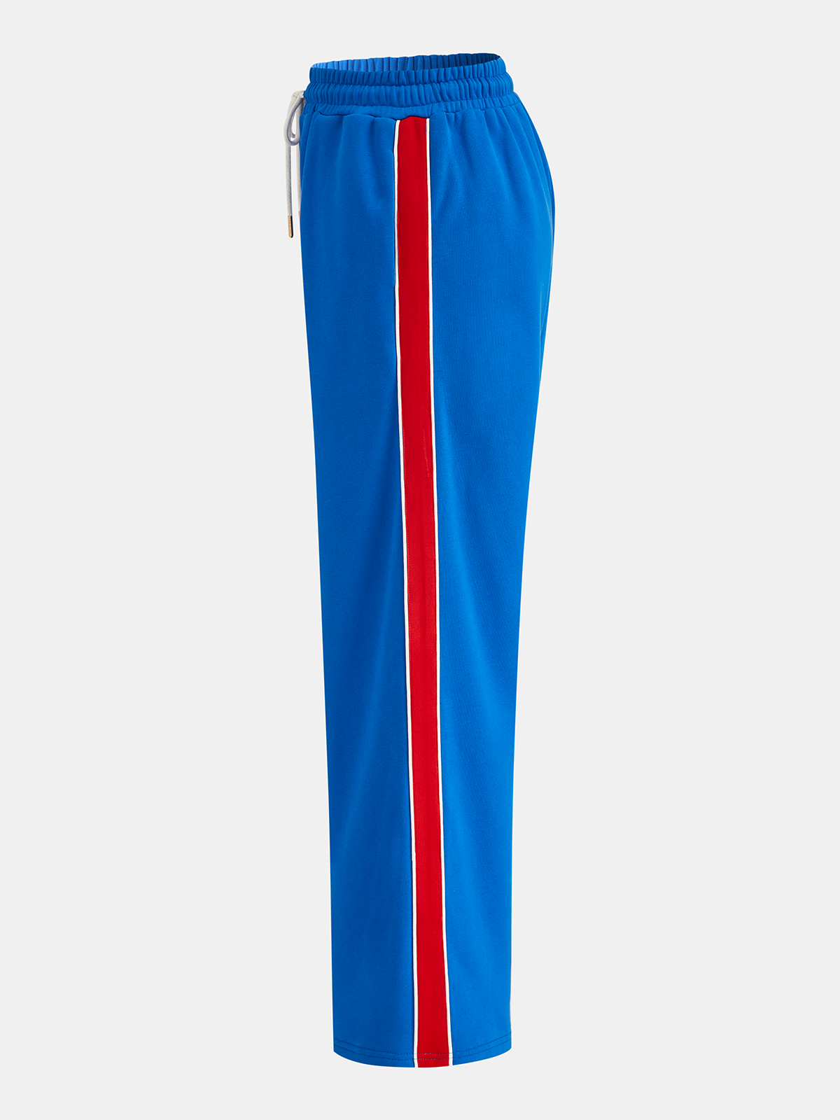 Pantalon de survêtement à cordon de serrage et rayures latérales