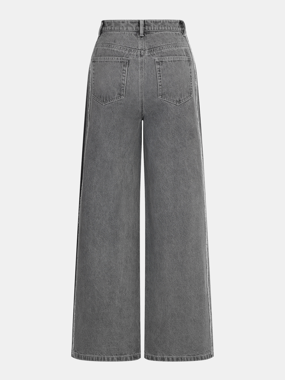 Jeans amples à bandes latérales