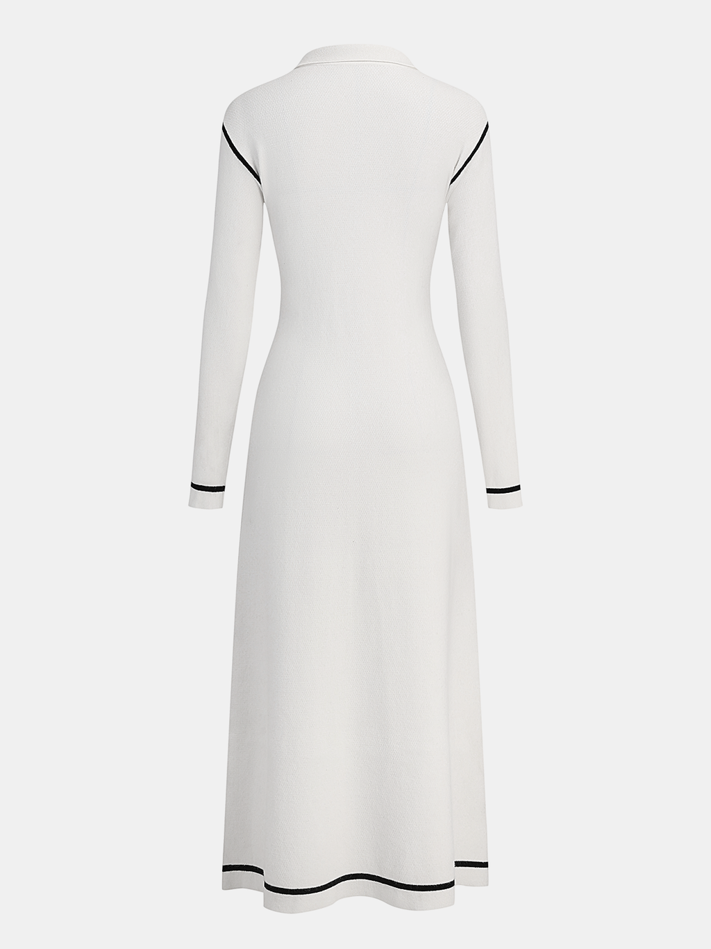 Strickkleid mit Kontrastbesatz