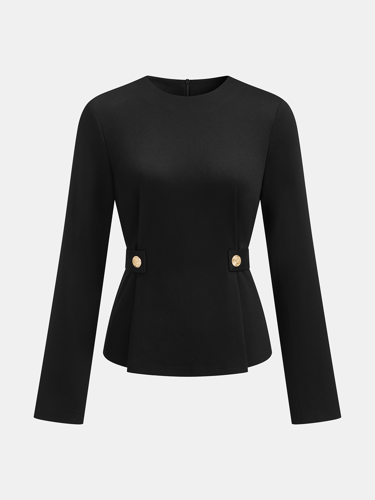 Taillierte Bluse mit langen Ärmeln und Knopfleiste