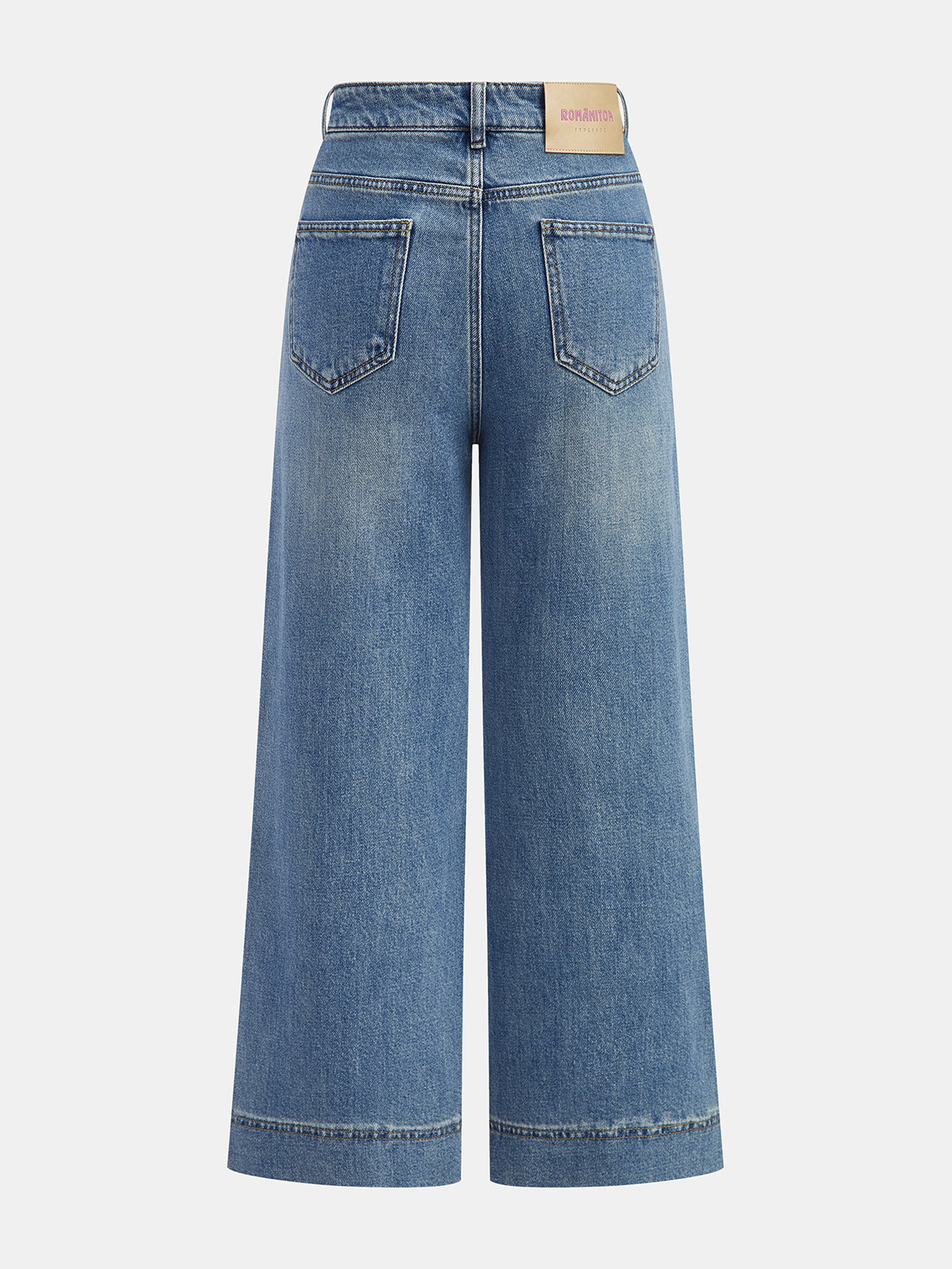 High-Waisted Wide-Leg Jeans