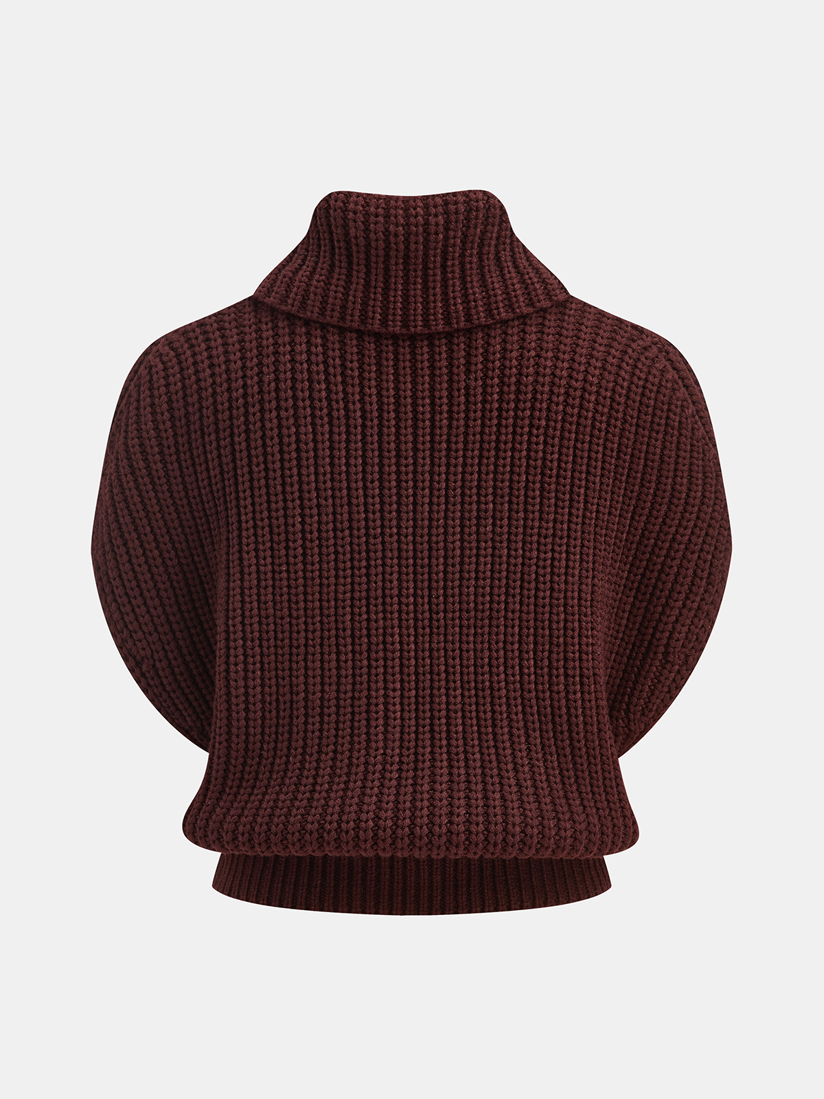 Grober Strickpullover mit Schalkragen