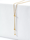 Collier de type lariat maille serpent