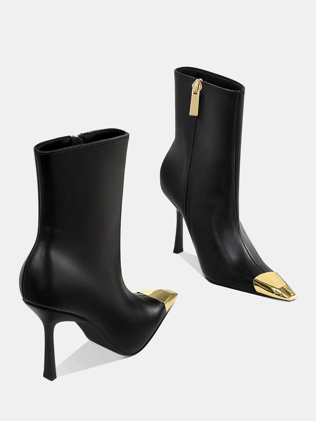 Goldene spitze Stiefeletten