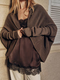 Cardigan mit Fledermausärmeln aus Wollmischung