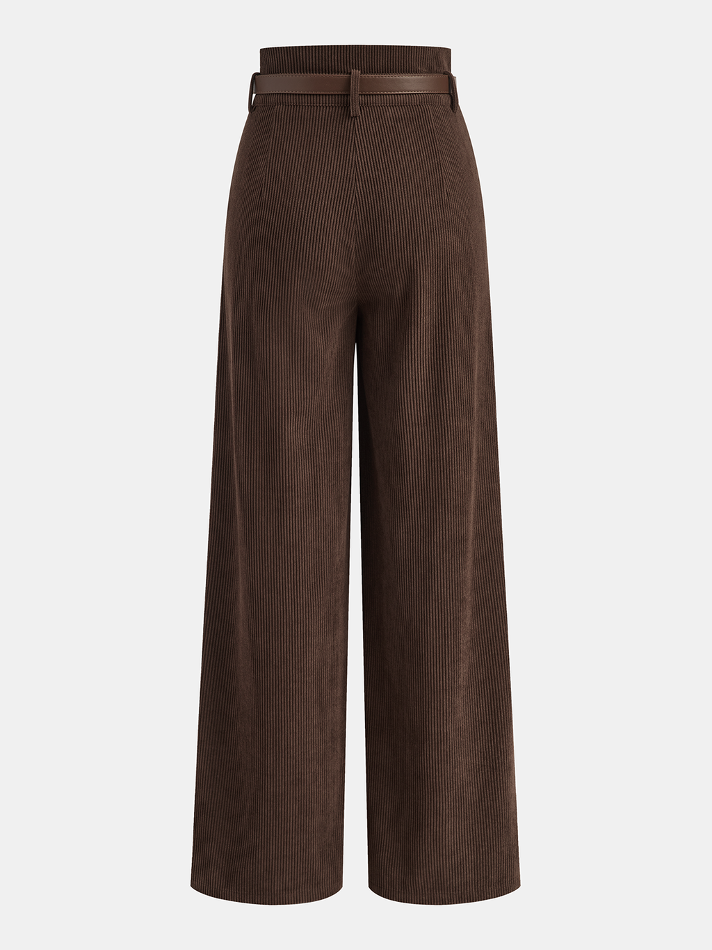 Gürtelhose aus Cord mit hoher Taille