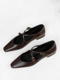 Crisscross-Schnallen-Mary-Jane-Schuhe