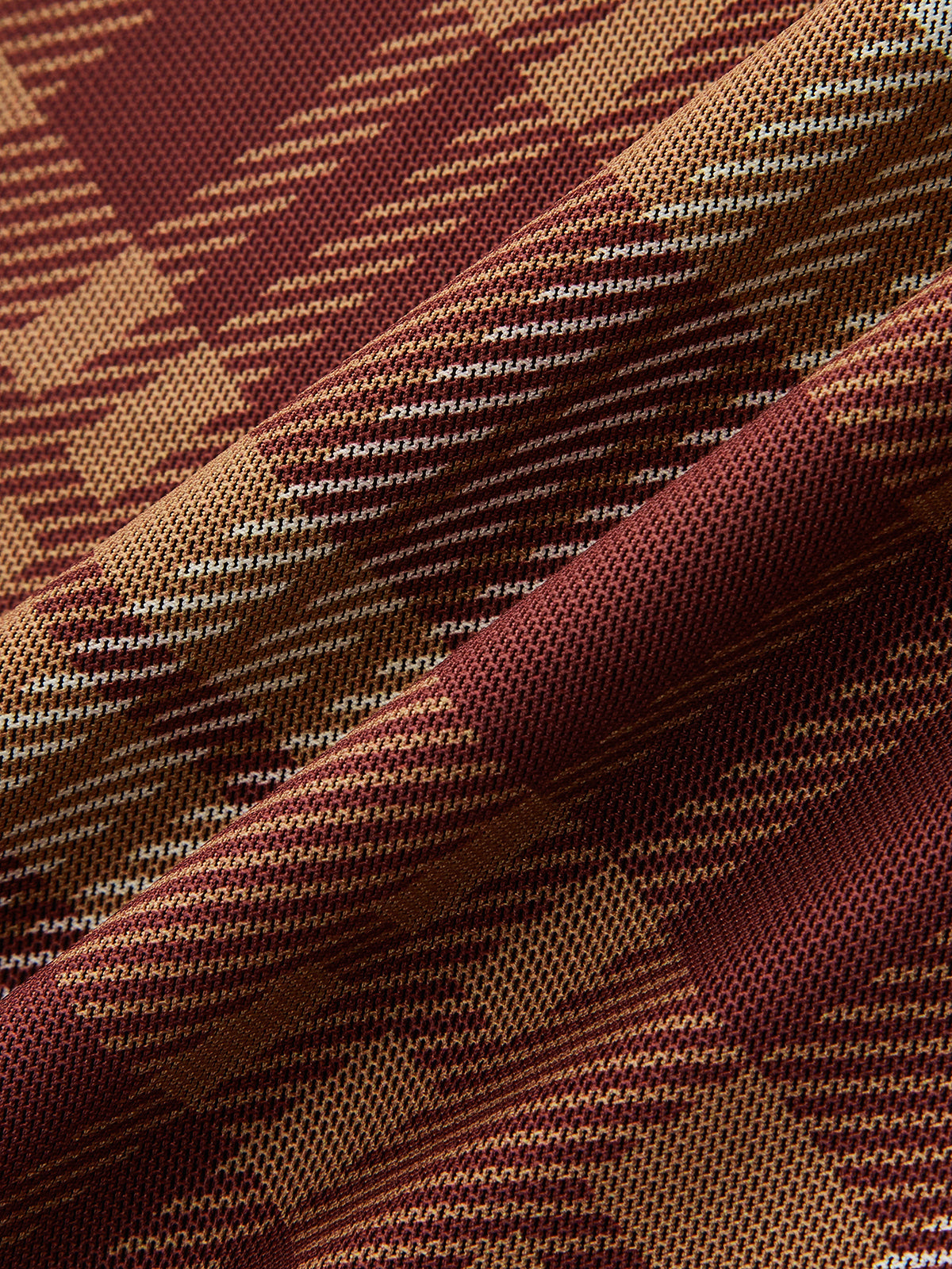 Kariertes Mesh-Maxikleid mit langen Ärmeln