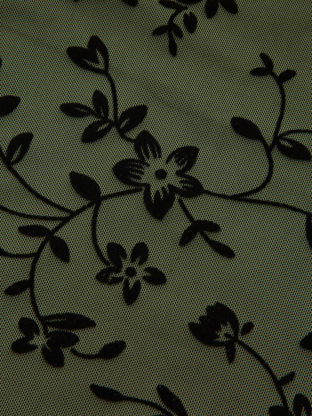 Transparenter Midirock aus floral beflocktem Chiffon