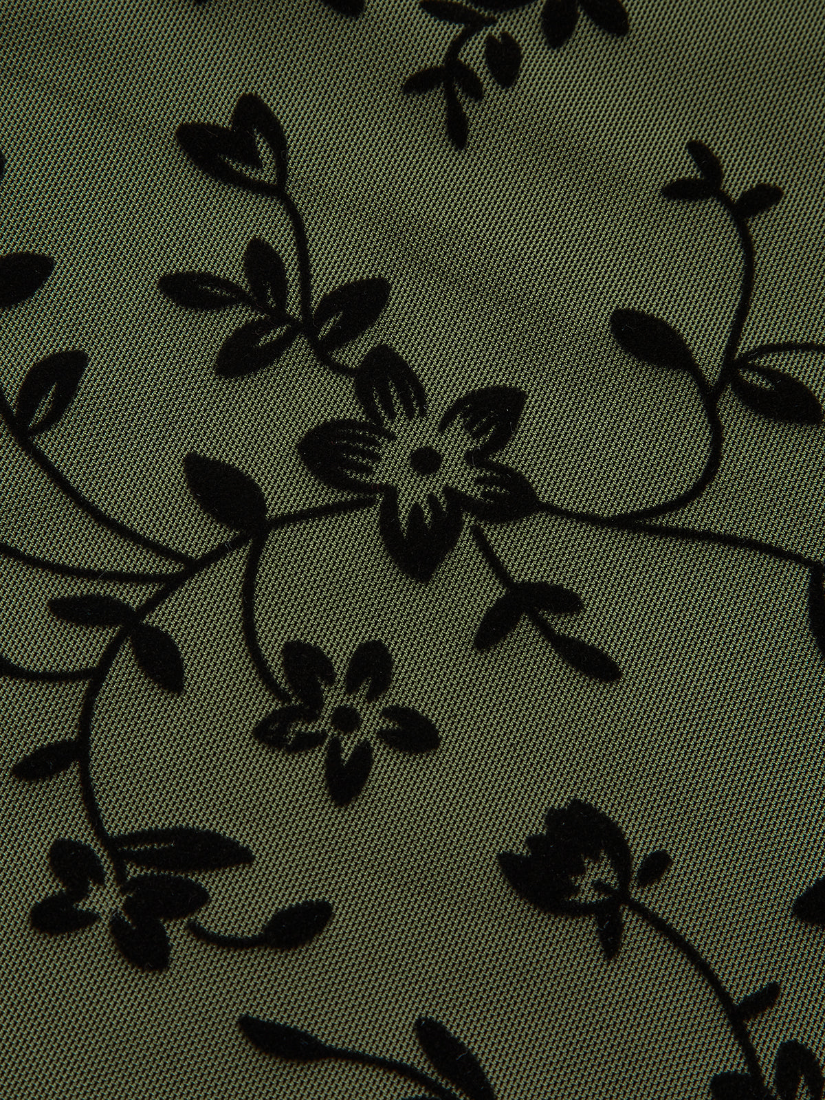 Transparenter Midirock aus floral beflocktem Chiffon