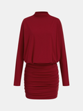 Mini-robe drapée et froncée dos nu