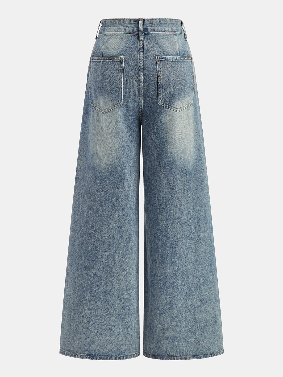 Jean taille haute en denim large