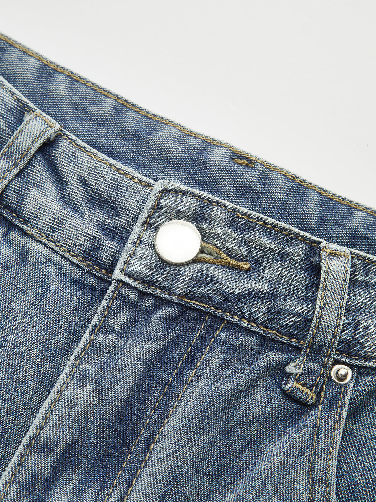 Jean taille haute en denim large