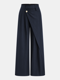 Pantalon ample à boucle asymétrique