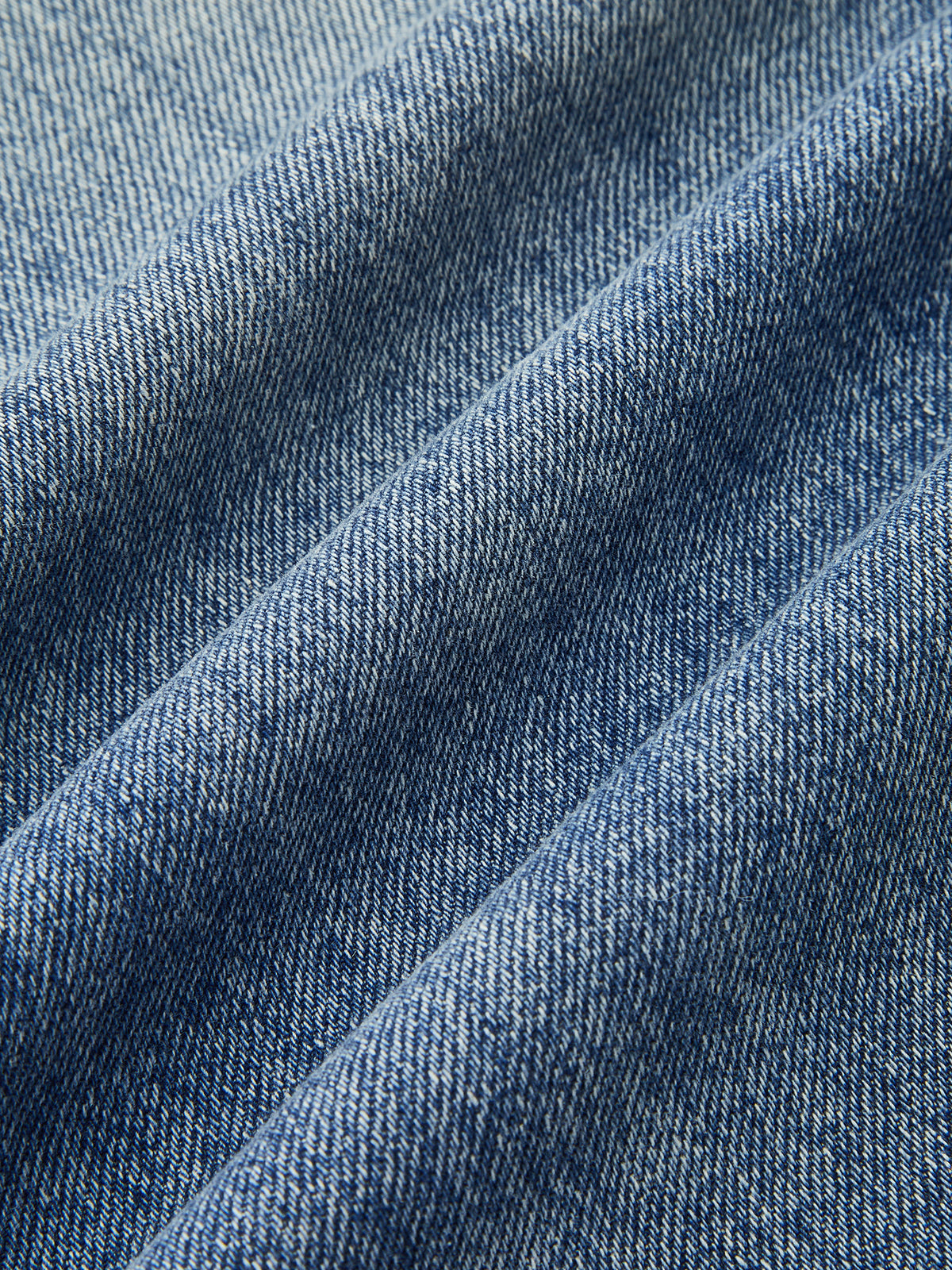 Curved-Seam Wide-Leg Denim Jeans