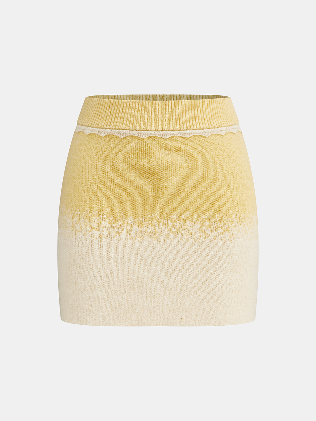 Ensemble haut tricoté ombré et mini-jupe