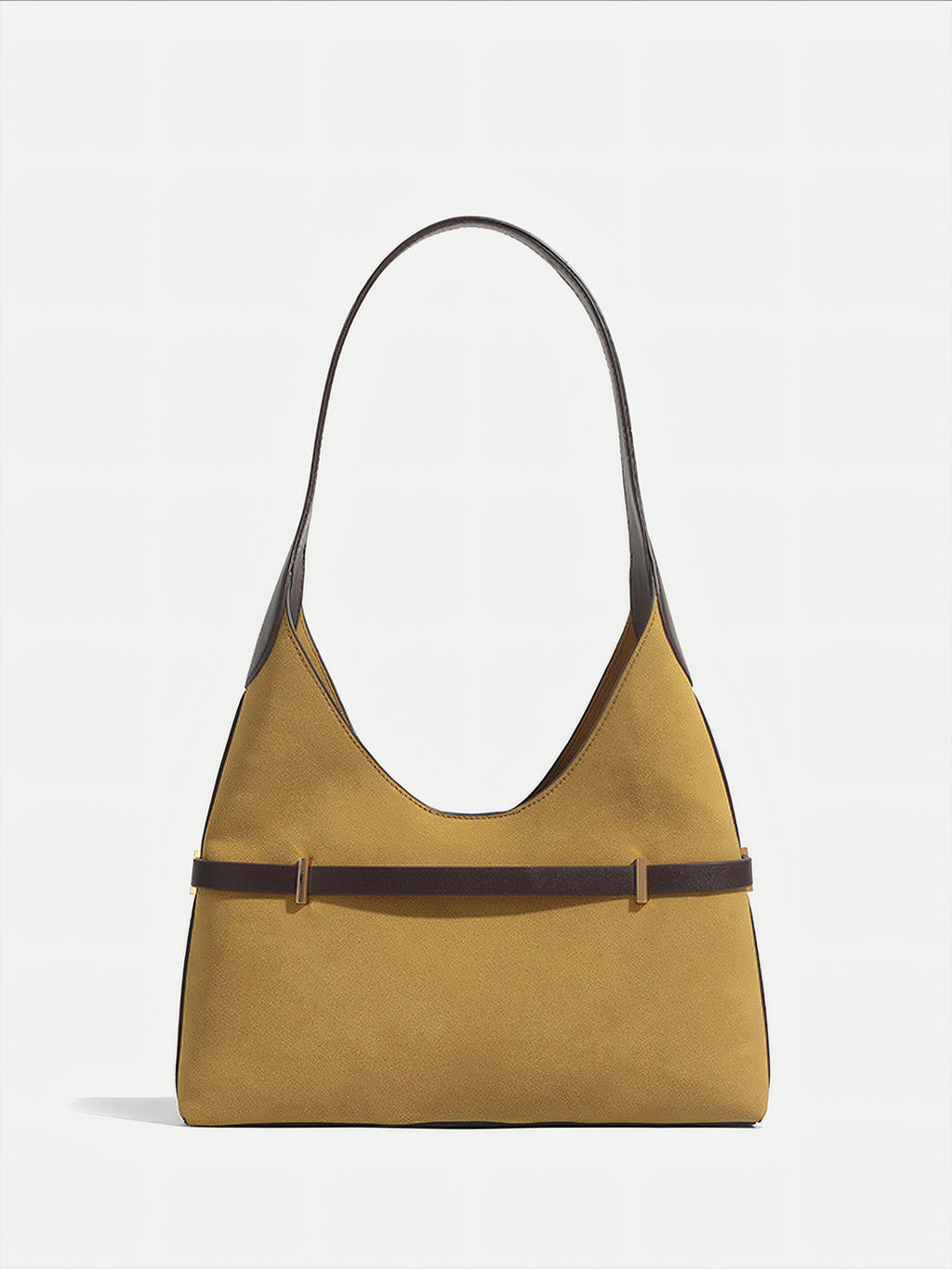Color-Block Schultertasche mit Metall-Akzenten