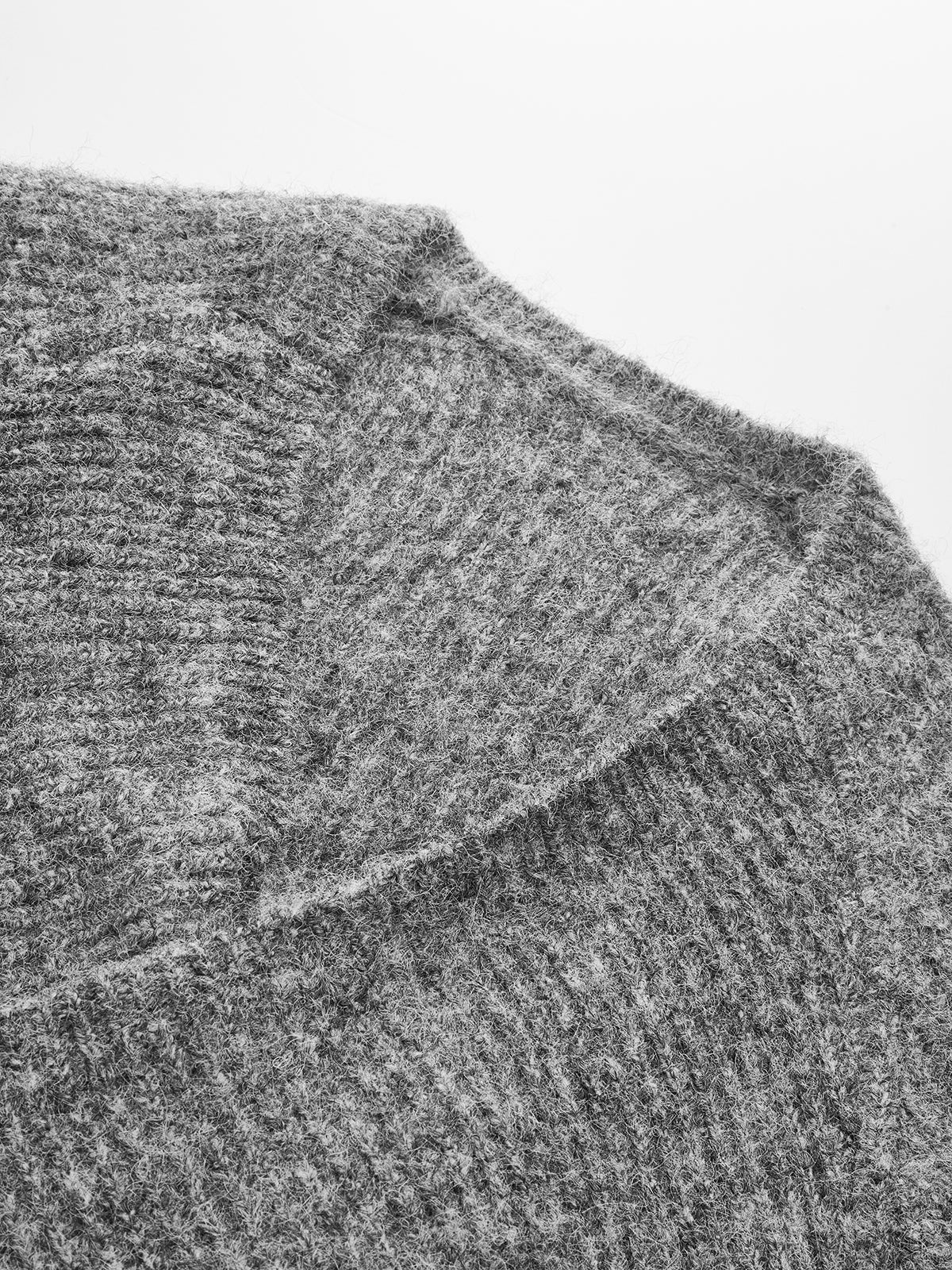 Ensemble deux pièces en maille mélangée de laine avec haut dos-nu croisé