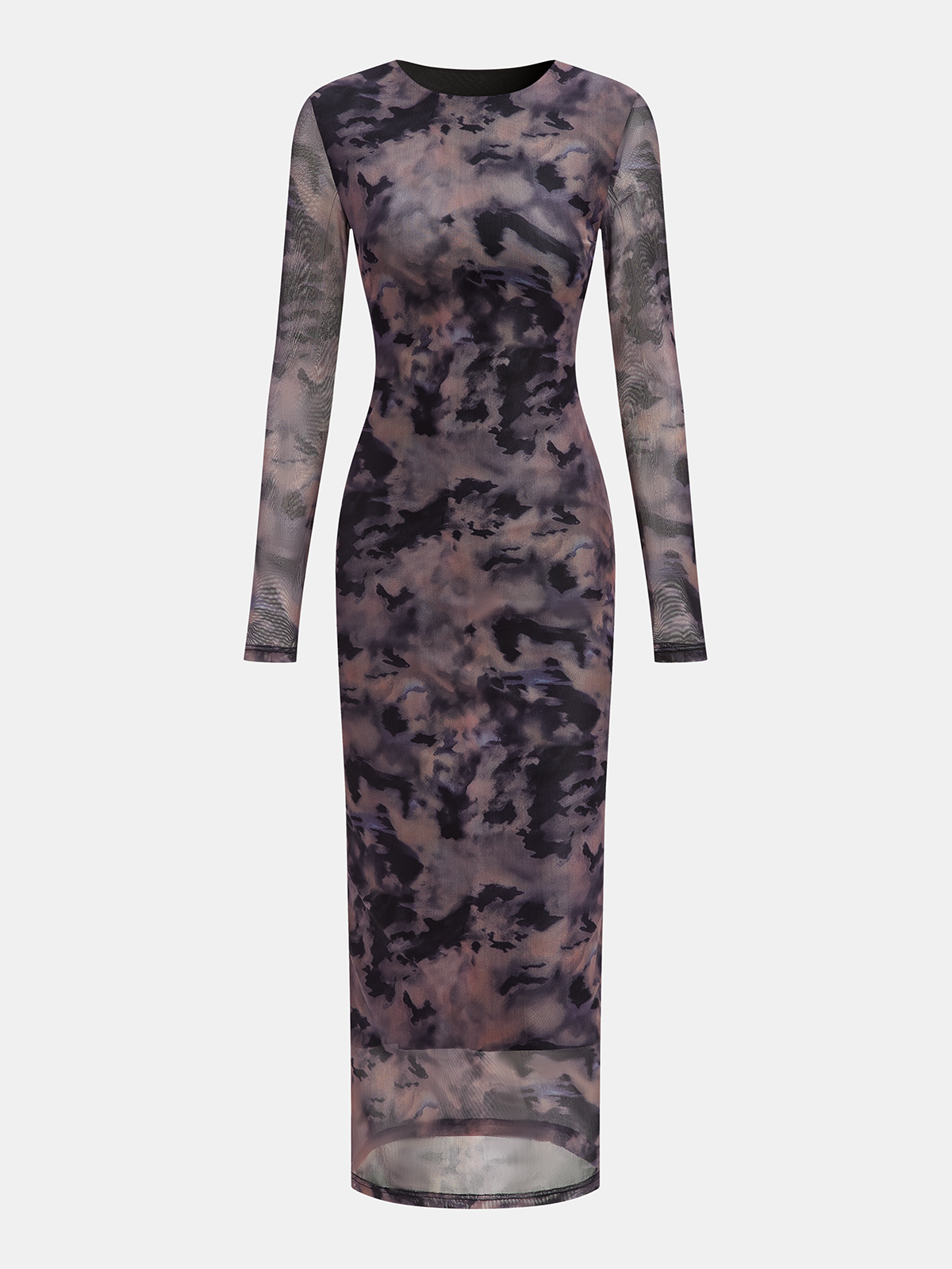 Robe longue transparente Tie-Dye