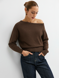 Schulterfreier Strickpullover