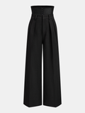 Korsett-Bund Falten Hose mit weitem Bein