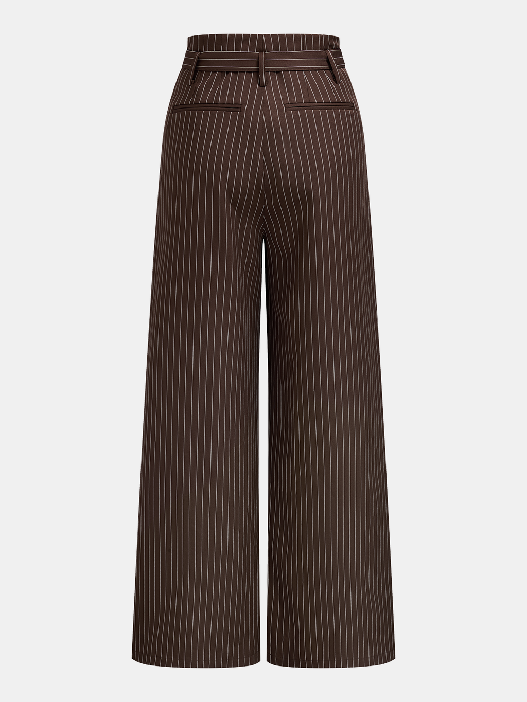 Gestreifte weite Hose mit Gürtel