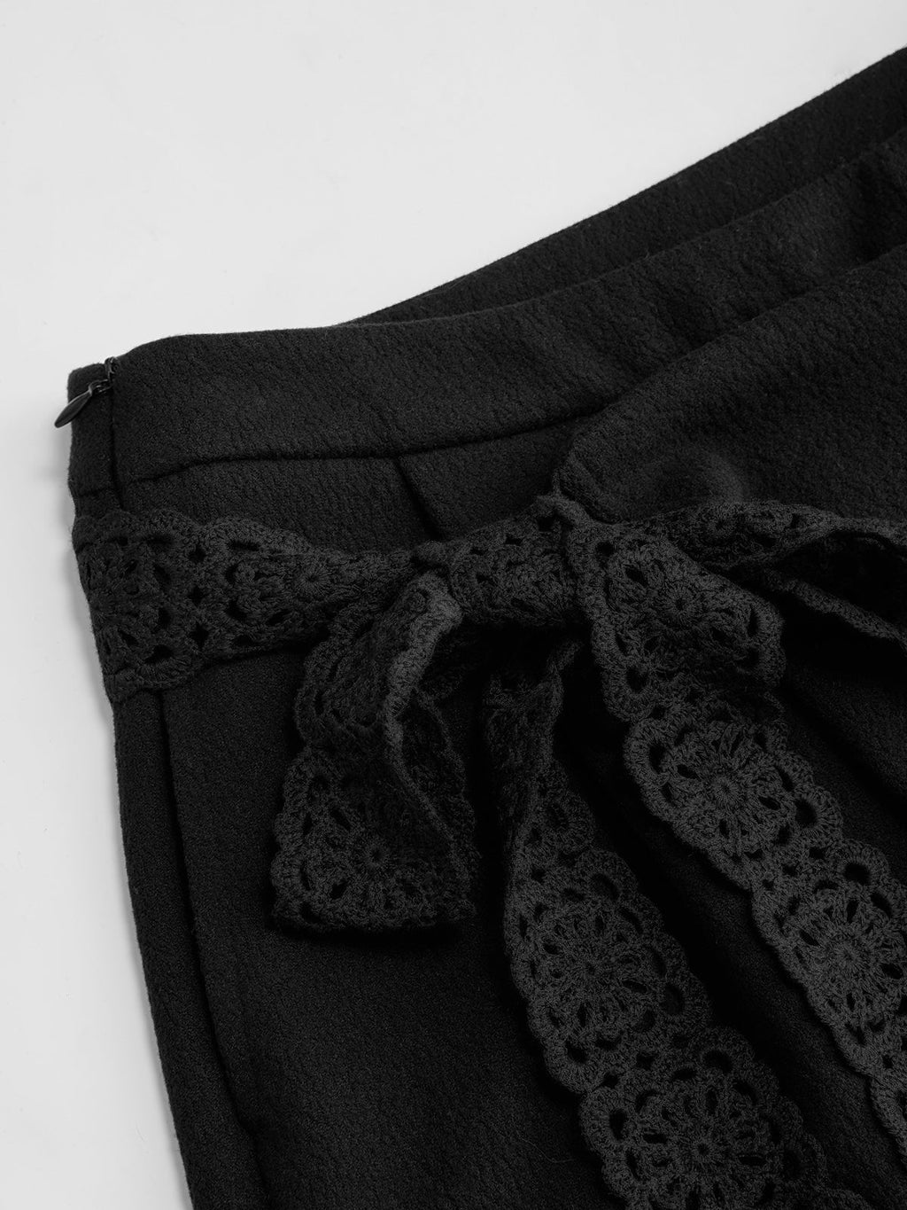 Asymmetrische Wide-Leg Hose aus Wollmix