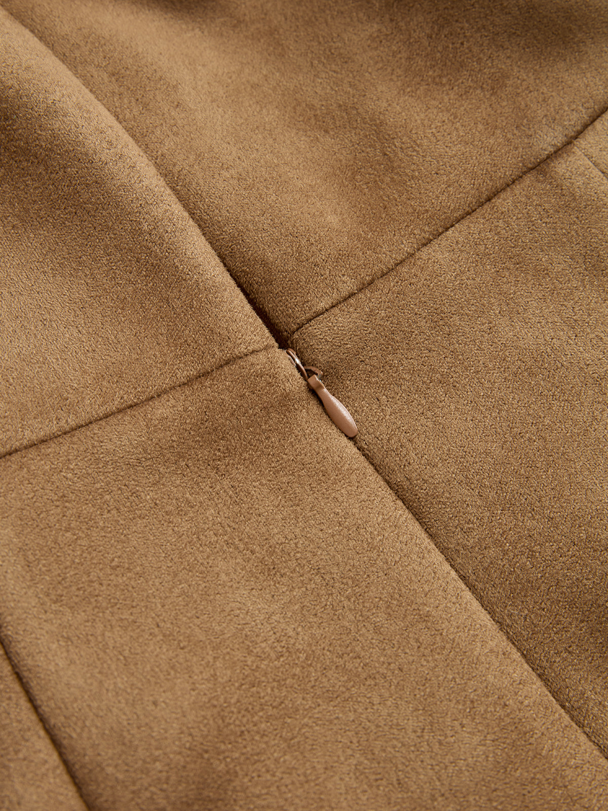 Suede Effect Sweetheart Neck Cami Mini Dress