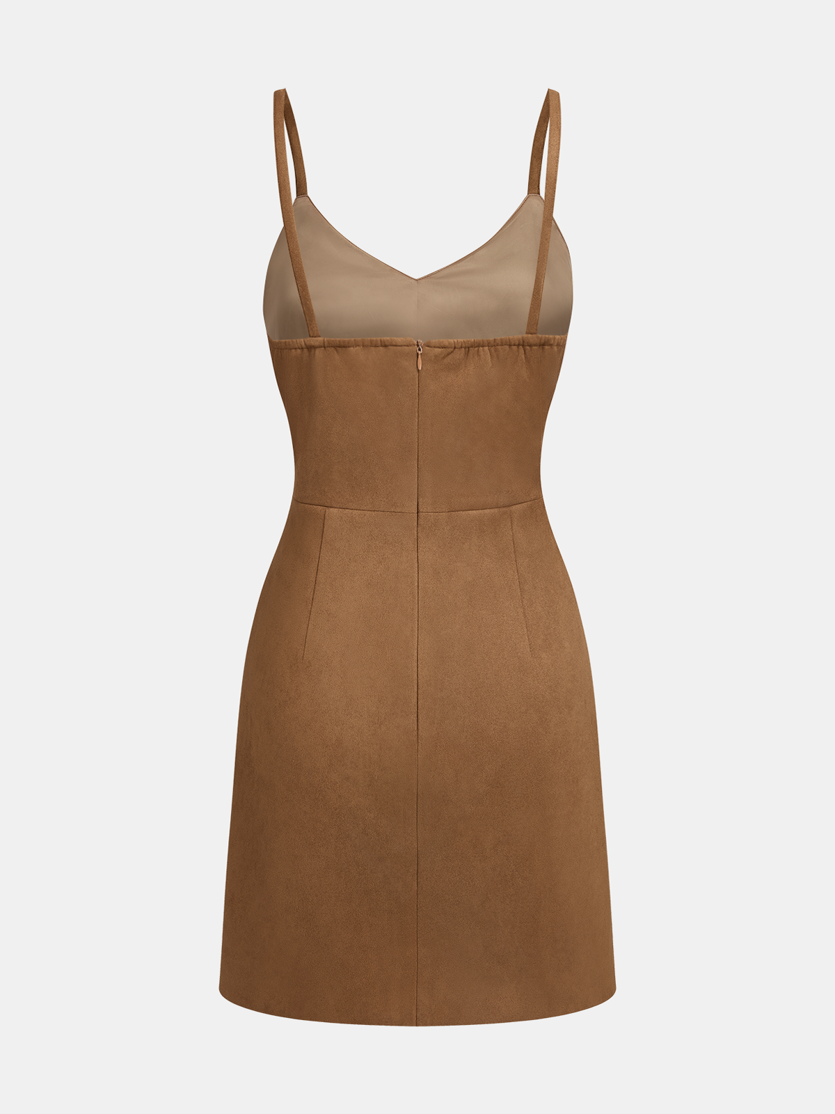 Suede Effect Sweetheart Neck Cami Mini Dress