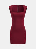 Robe sans manches à encolure carrée