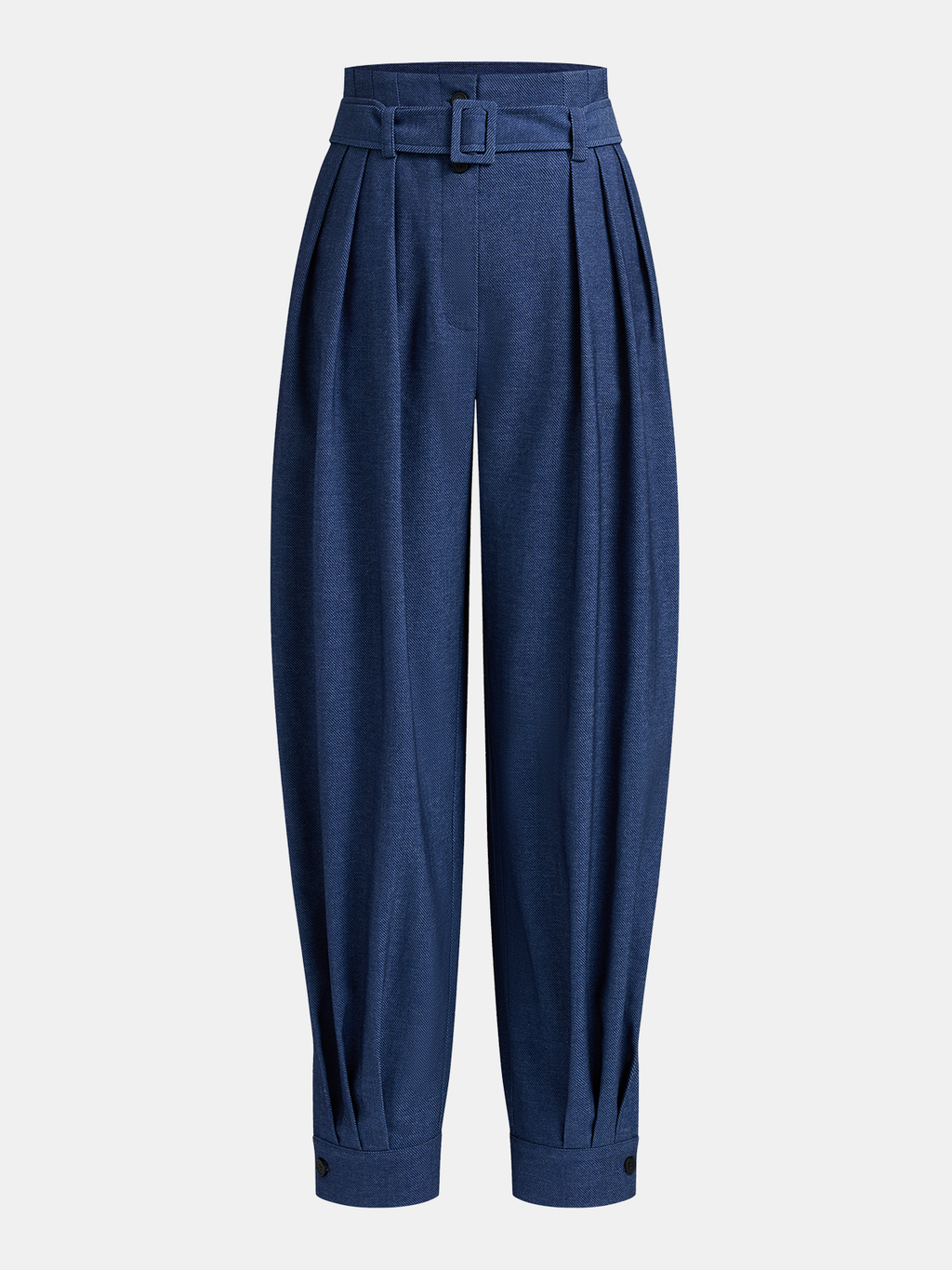 High-Waist Hose mit Gürtel und Ballonmanschetten
