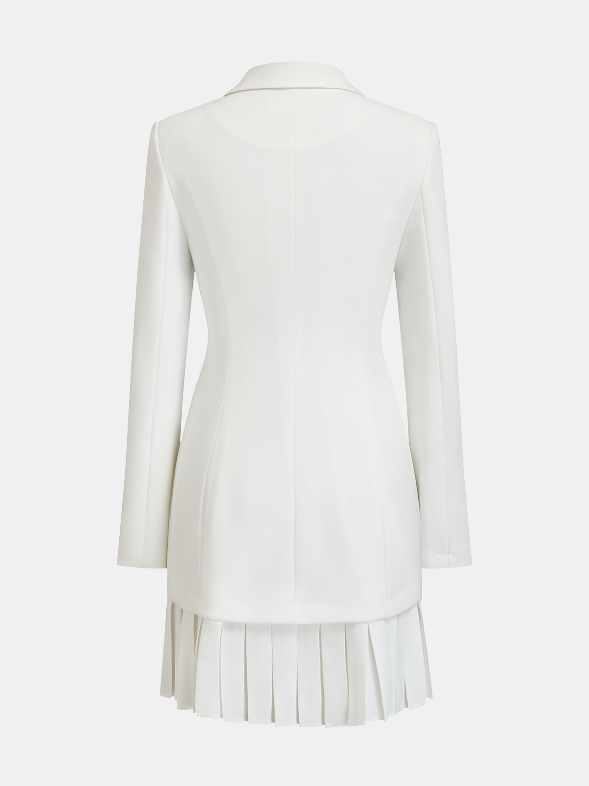 Mini-robe blazer ajustée à ourlet plissé