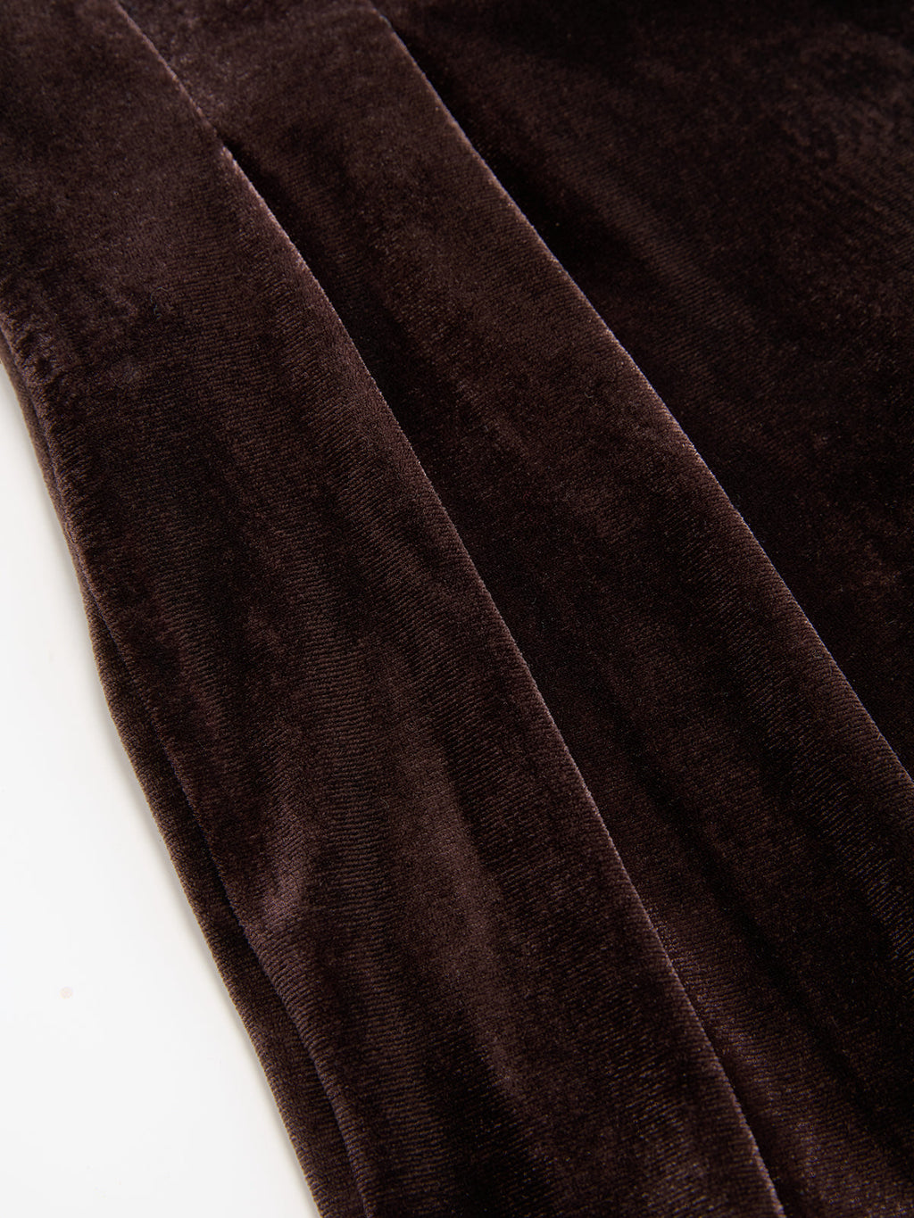 Pantalon large en velours à taille asymétrique
