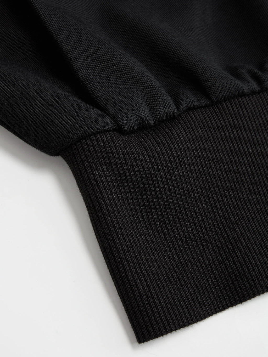 Shoulder-Padded Cinched Long-Sleeve Sweatshirt