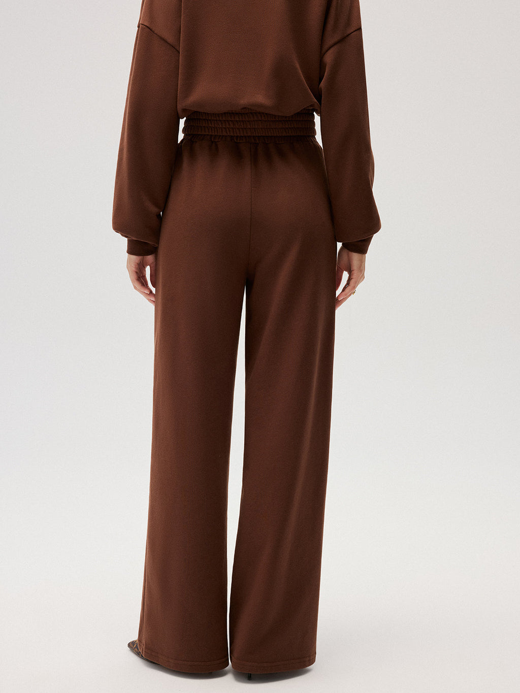 Pantalon de survêtement droit à taille élastique