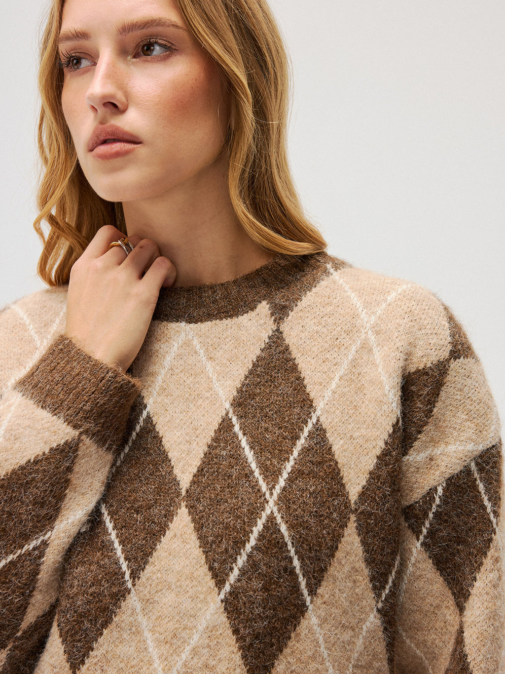 Argyle Strickpullover & Minirock Set