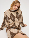 Argyle Strickpullover & Minirock Set