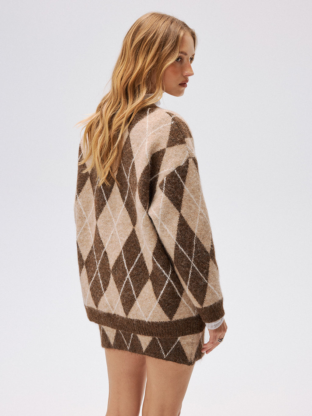 Argyle Strickpullover & Minirock Set
